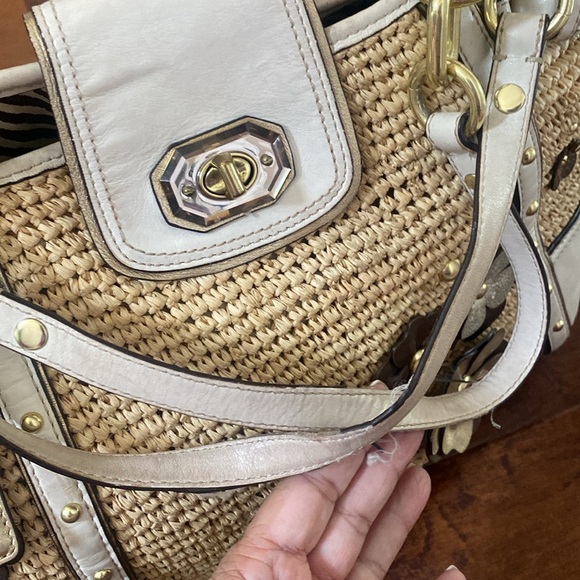 Coach Natalie Straw Satchel - Picture 15 of 16